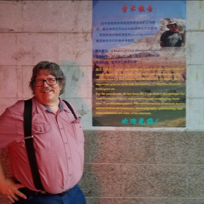 Jim getting ready to lecture to the Chinese Geological Survey in 2017.