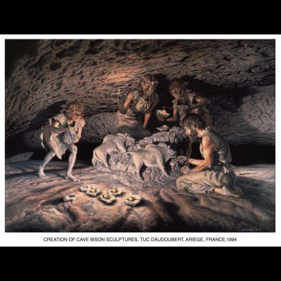 Creation of Cave Bison Sculptures