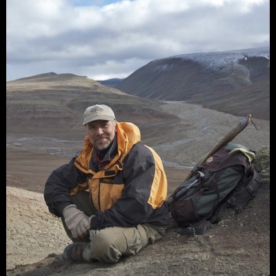 Ted Daeschler takes a moment of respite on Ellesmere Island in Nunavut, Canada.&nbsp;