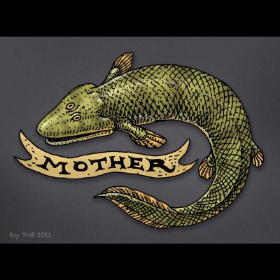 A Tiktaalik tattoo designed by Ray. Feel free to get one..and send us pictures! 18 + please :)