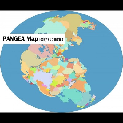 A map of Pangea, the one huge continent that existed during the Permian period.