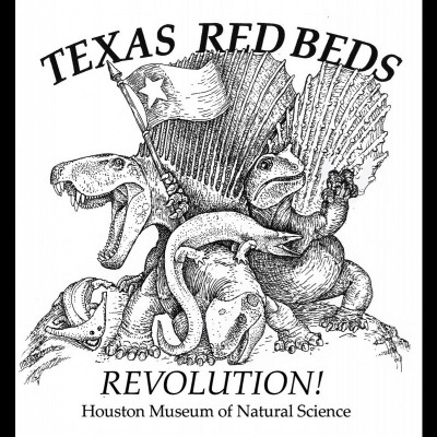 Here's a T-shirt design Bob Bakker (AKA Dr.Bob) did for the Houston Museum of Natural History showing some of the cool Texas Red Bed creatures discovered near the town of Seymour, Texas.