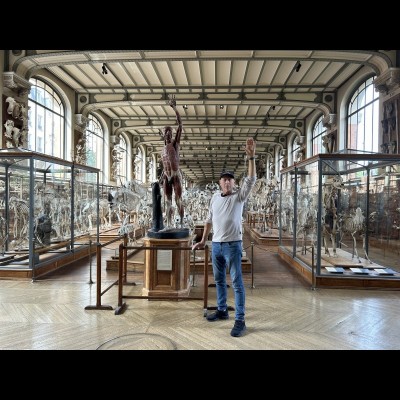 Dave at the Museum of Comparitive Anatomy-Paris