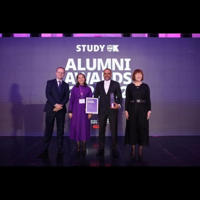 Winning study UK alumni award